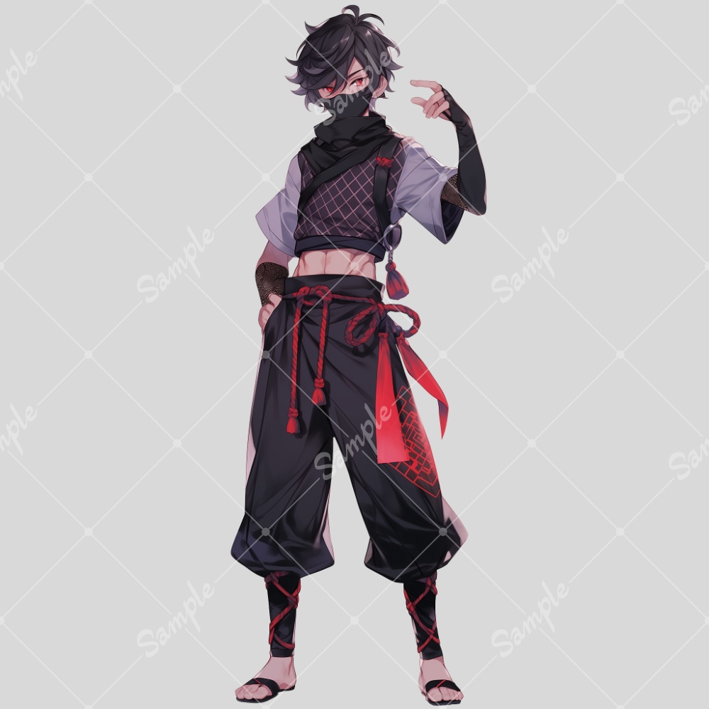 全身立ち絵素材169 忍者 男の子