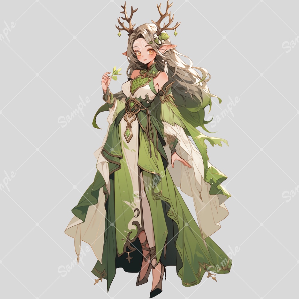 全身立ち絵素材173 エルフ 女の子