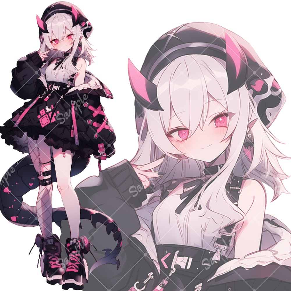 全身立ち絵素材174 ドラゴン 女の子