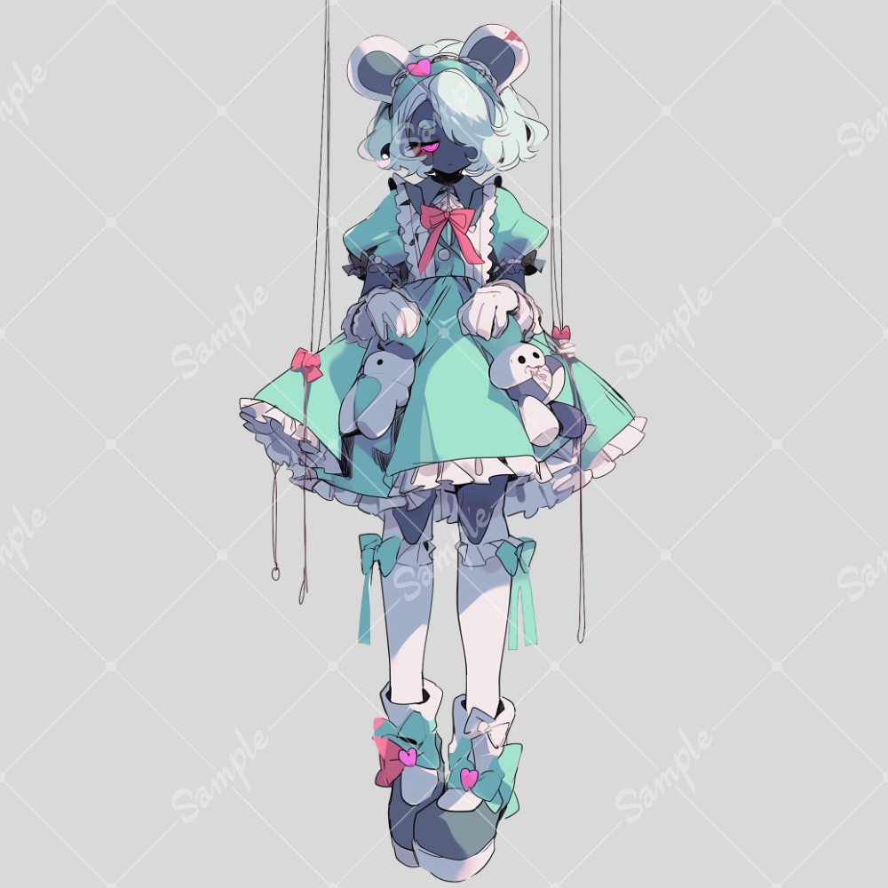 全身立ち絵素材180 個性的な女の子 マリオネット