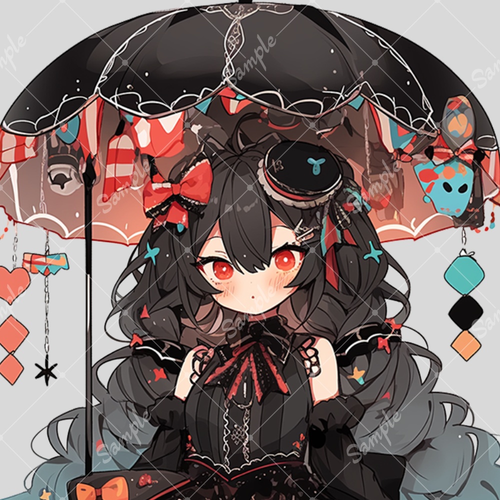 全身立ち絵素材181 ゴシックドレス 女の子