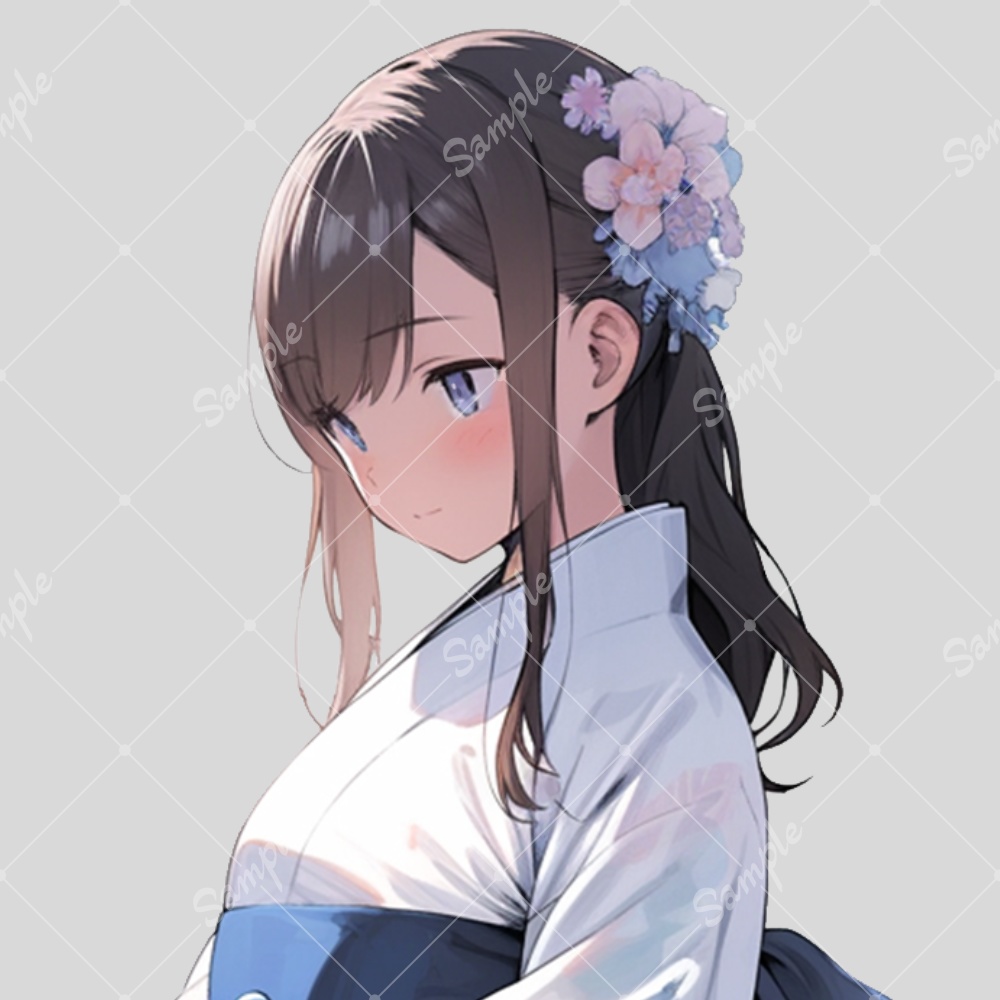 全身立ち絵素材182 浴衣 女の子