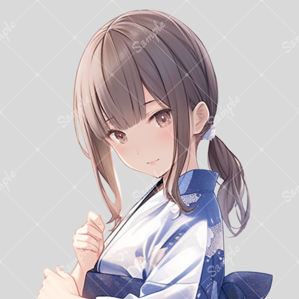 全身立ち絵素材186 浴衣 女の子