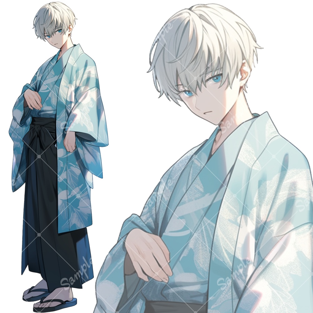 全身立ち絵素材189 浴衣 男の子
