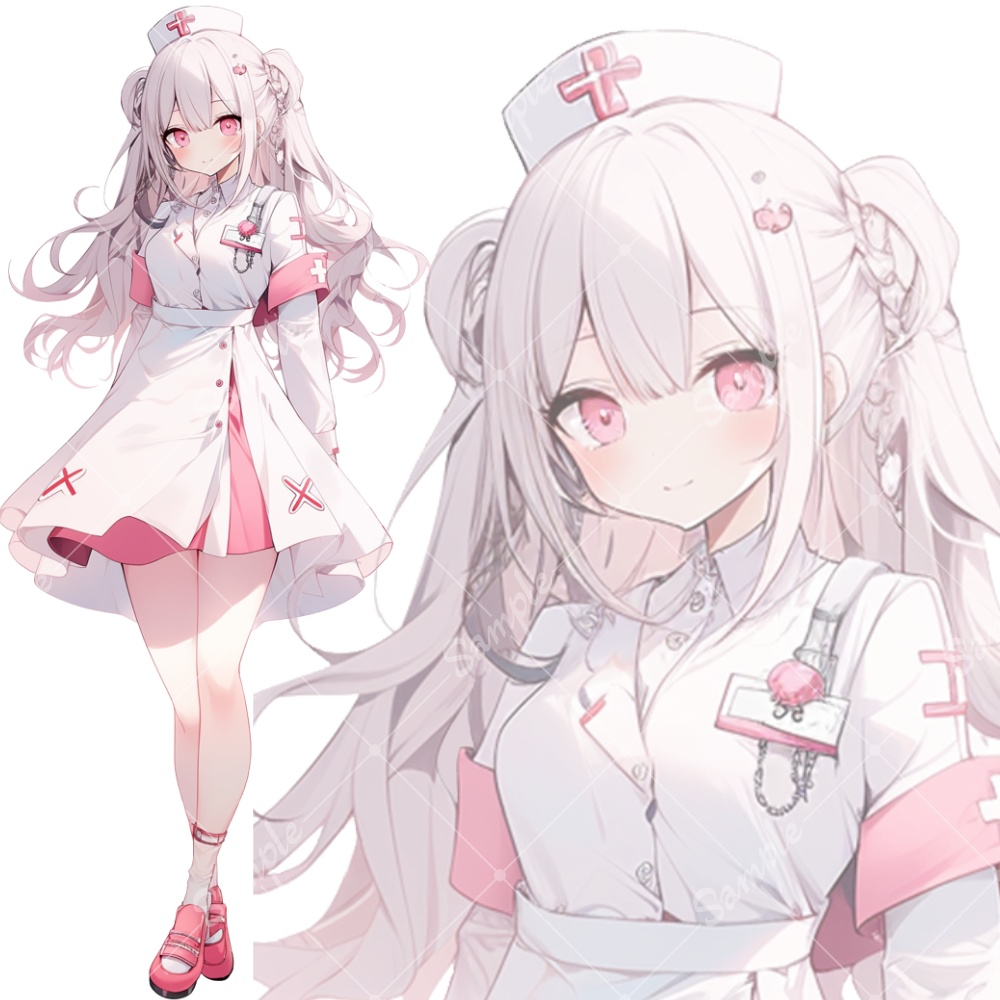 全身立ち絵素材194 ナース 女の子