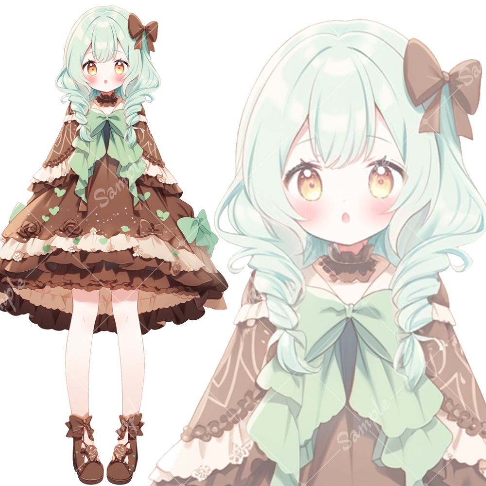 自作ぬいぐるみ・チョコミントの女の子2