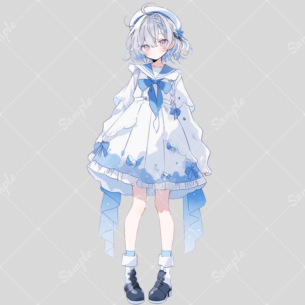 全身立ち絵素材200 セーラーワンピ 女の子