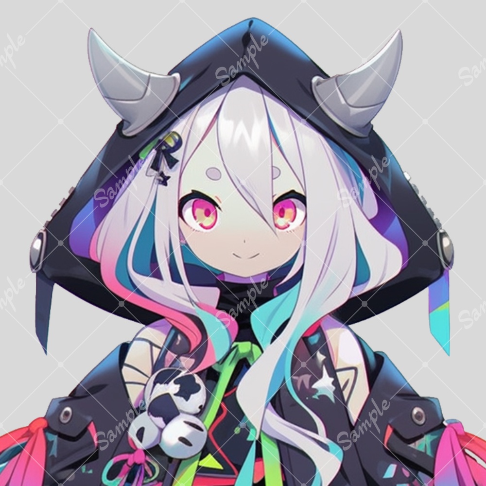 全身立ち絵素材201 サイバーゴシック 女の子