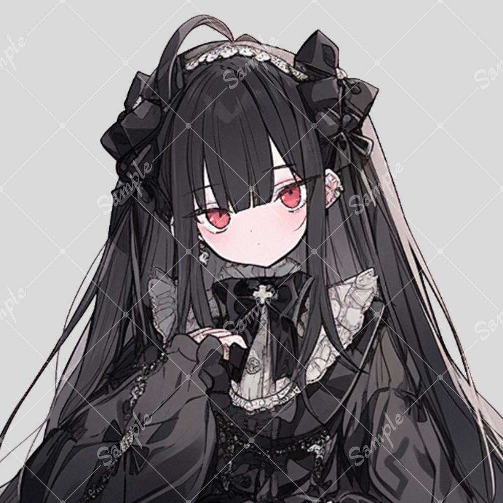 全身立ち絵素材207 ゴシックドレス 女の子