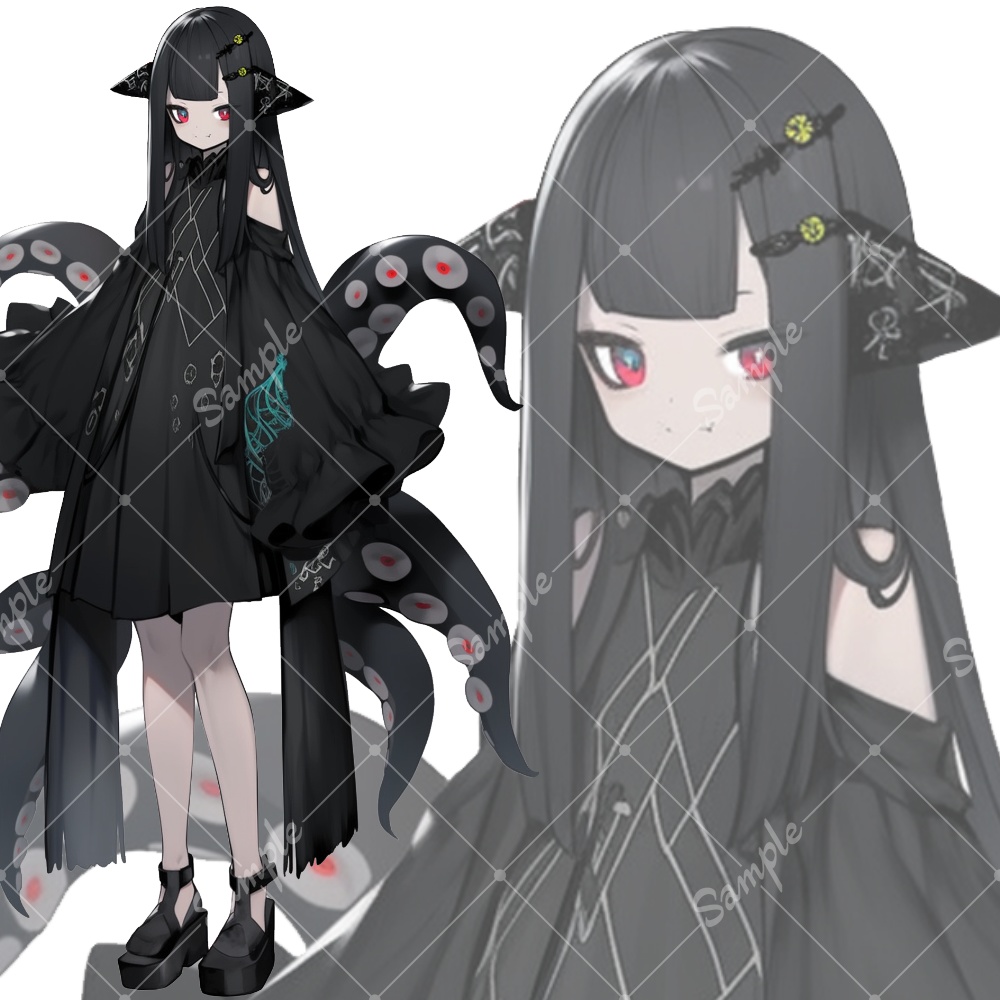 全身立ち絵素材208 クトゥルフな女の子 ④