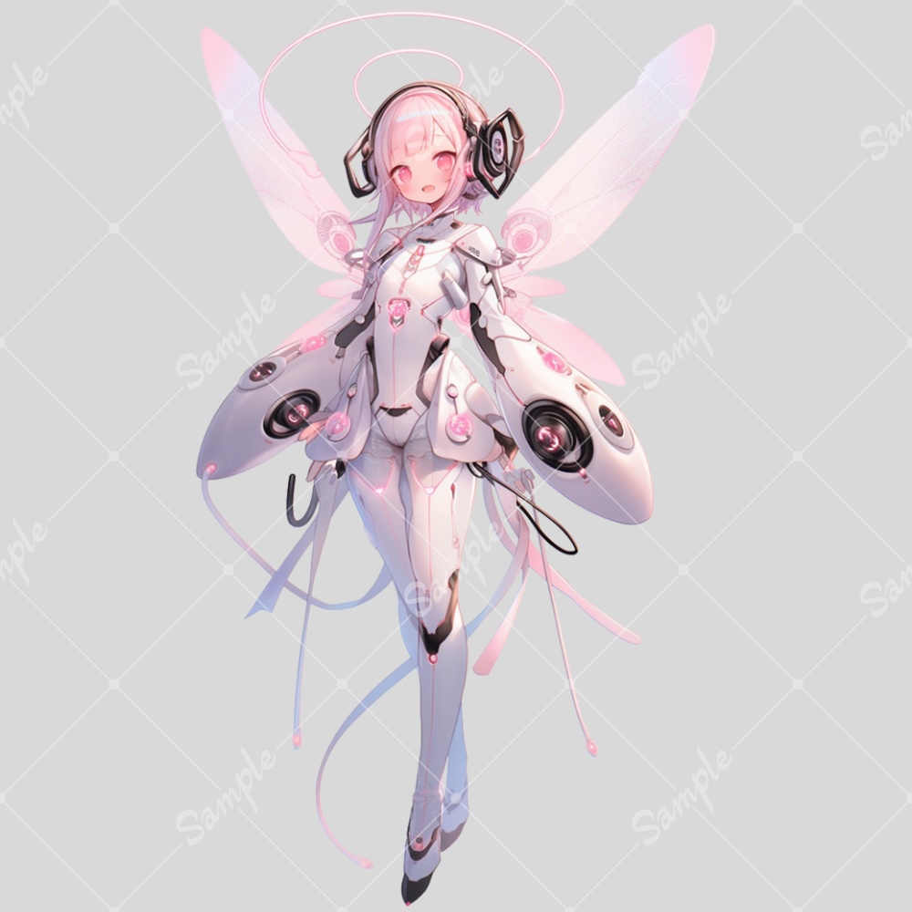 全身立ち絵素材211 女の子 メカ娘