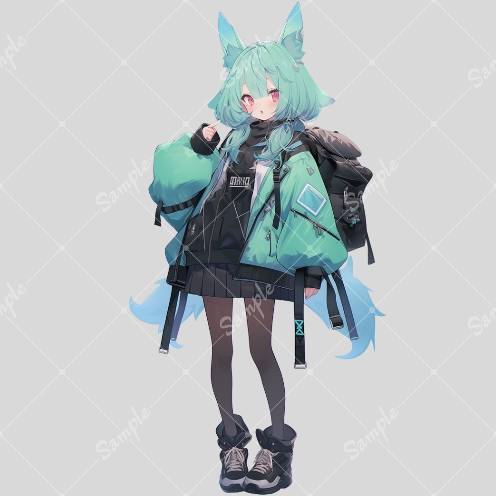 全身立ち絵素材213 未来的な女の子