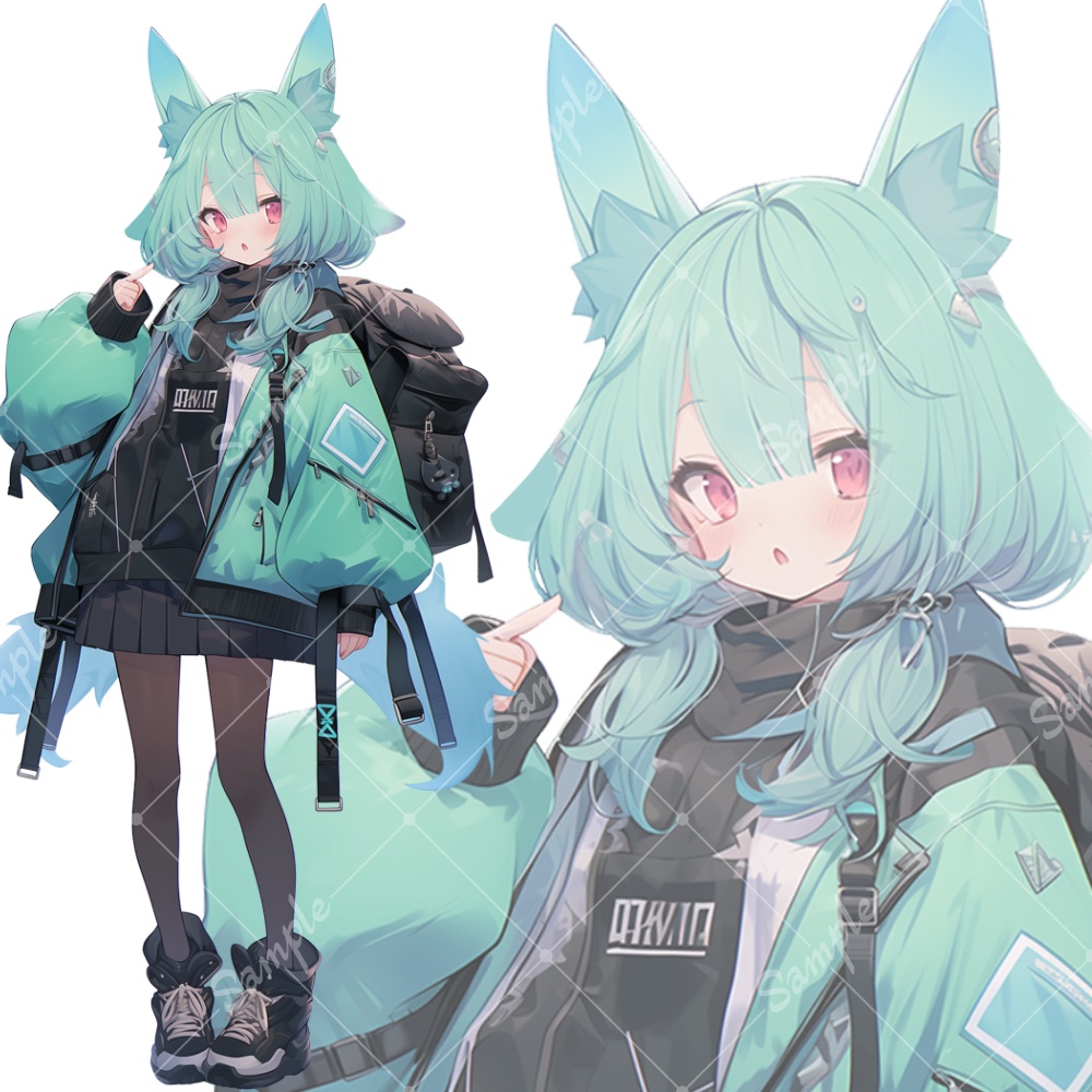 全身立ち絵素材213 未来的な女の子