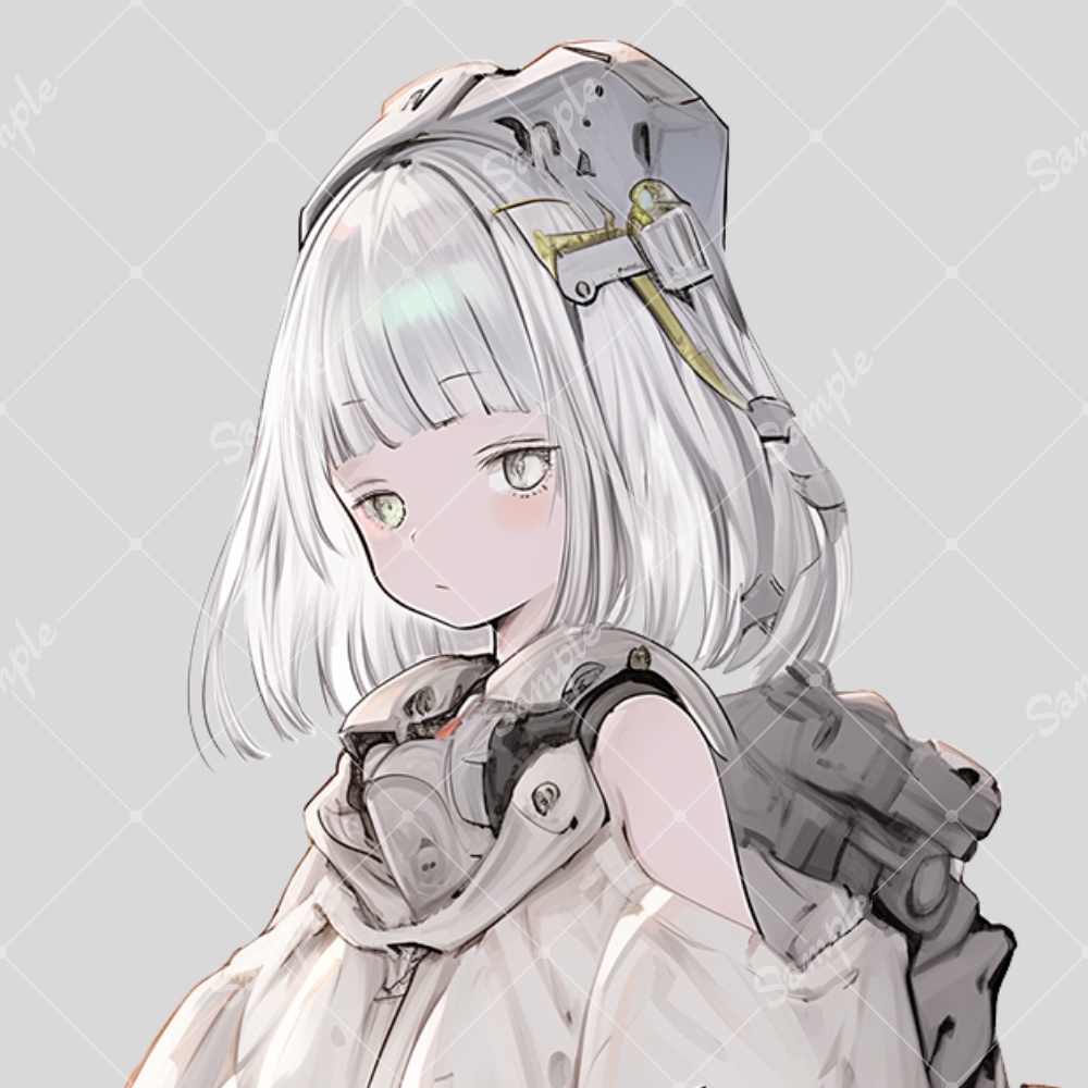 全身立ち絵素材214 女の子 メカ娘