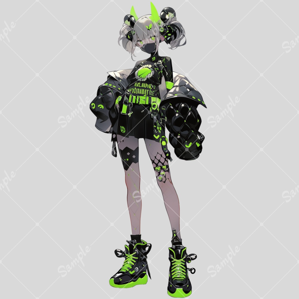 全身立ち絵素材218 女の子 メカ娘