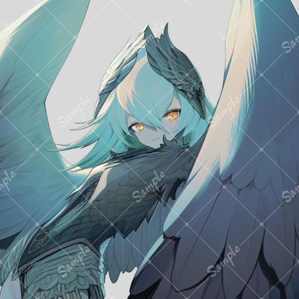 全身立ち絵素材220 鳥人 ハーピー 女の子