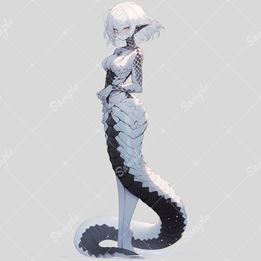 全身立ち絵素材225 ラミア 女の子