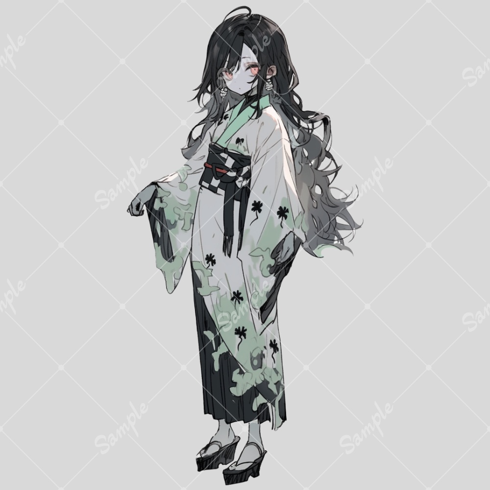 全身立ち絵素材228 幽霊 女の子