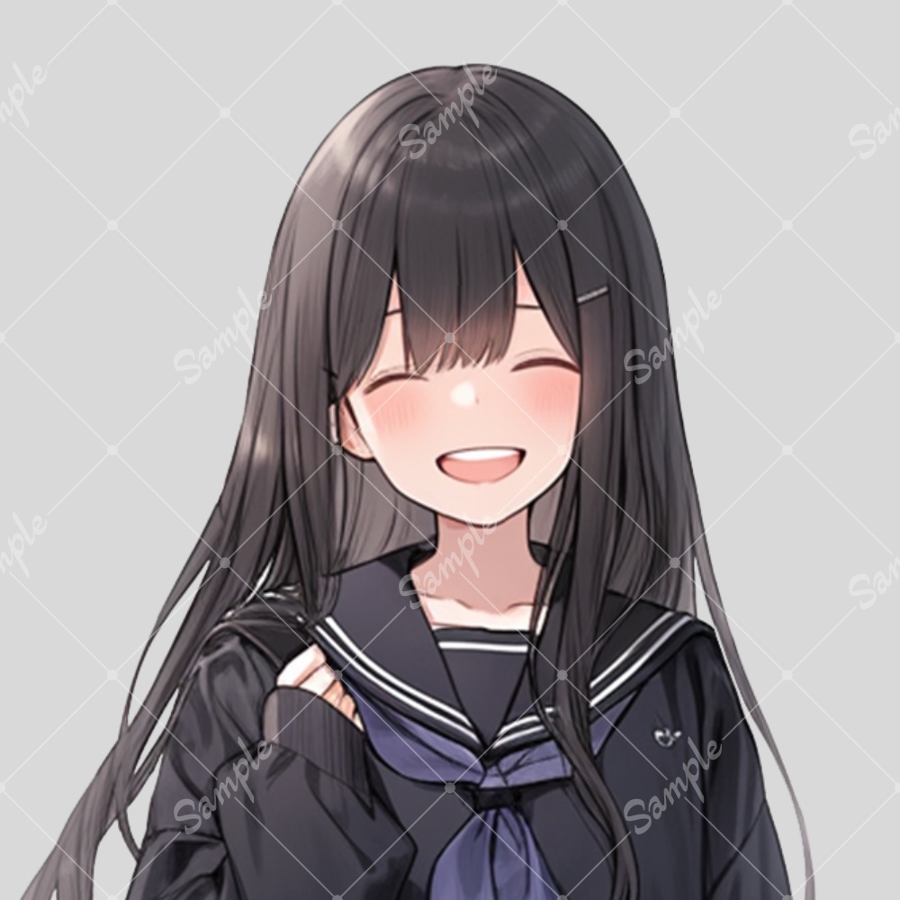 全身立ち絵素材233 女子高生 笑顔の女の子