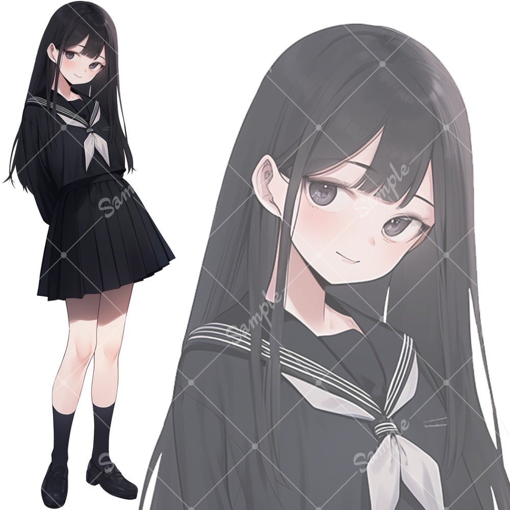 全身立ち絵素材236 女子高生 女の子