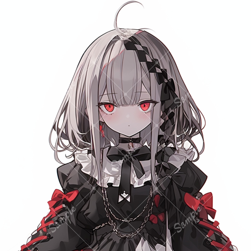 全身立ち絵素材243 ゴシックドレス 女の子 背景非透過