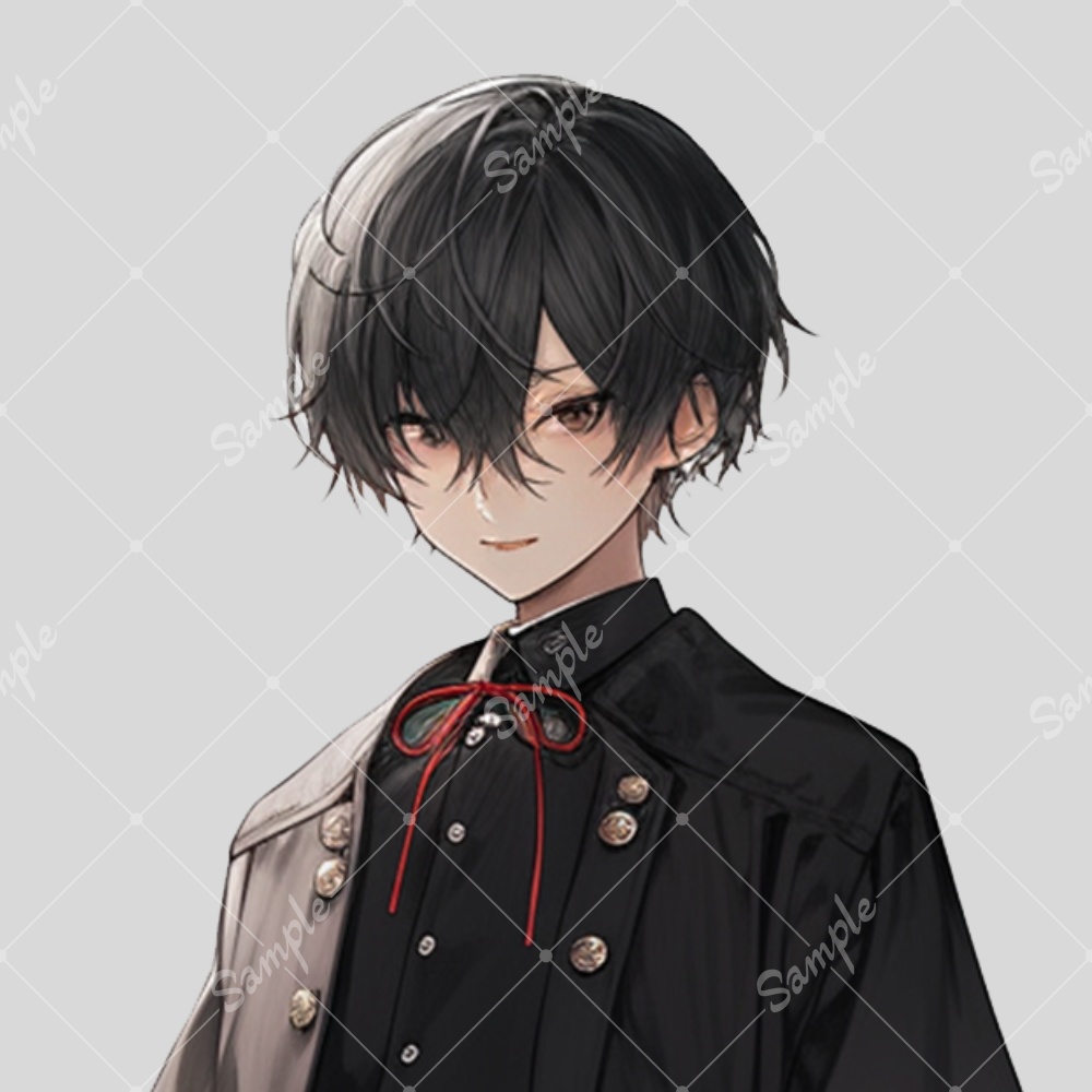 全身立ち絵素材250 中性的な制服の男の子 男子高生 制服