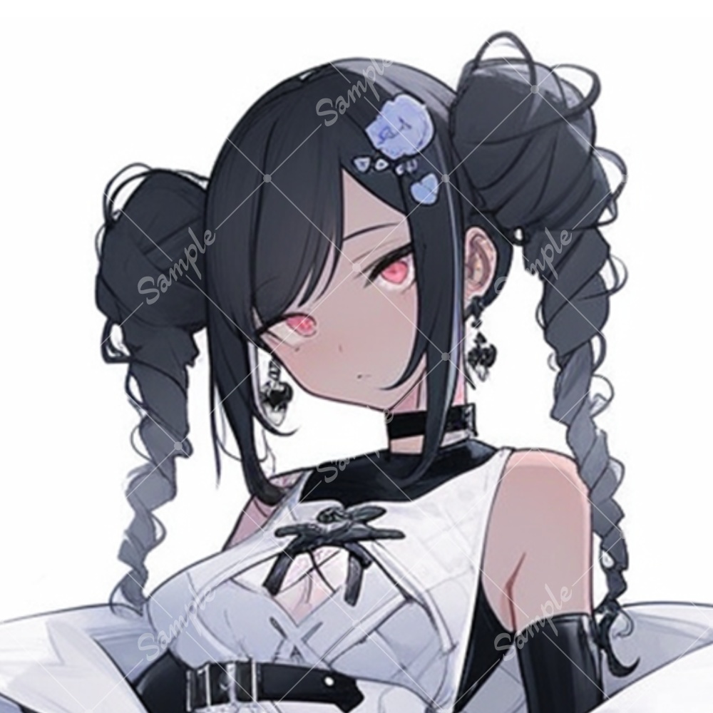 全身立ち絵素材252 サイバーゴシック 白 女の子 背景非透過 全身立ち絵素材252 サイバーゴシック 白 女の子 背景非透過