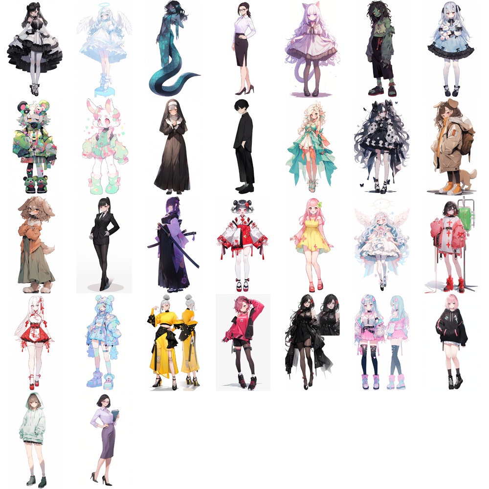 立ち絵素材 わけあり 詰め合わせ100枚セット②