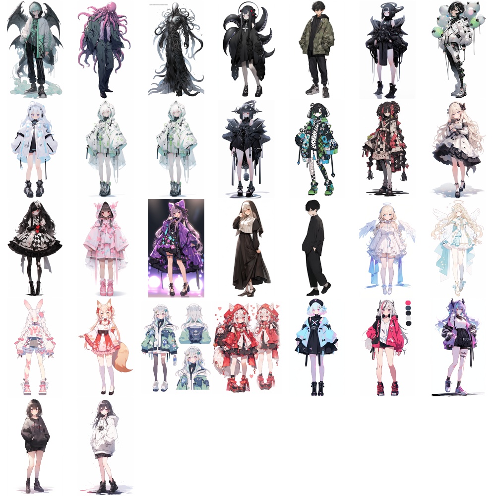 立ち絵素材 わけあり 詰め合わせ100枚セット⑤