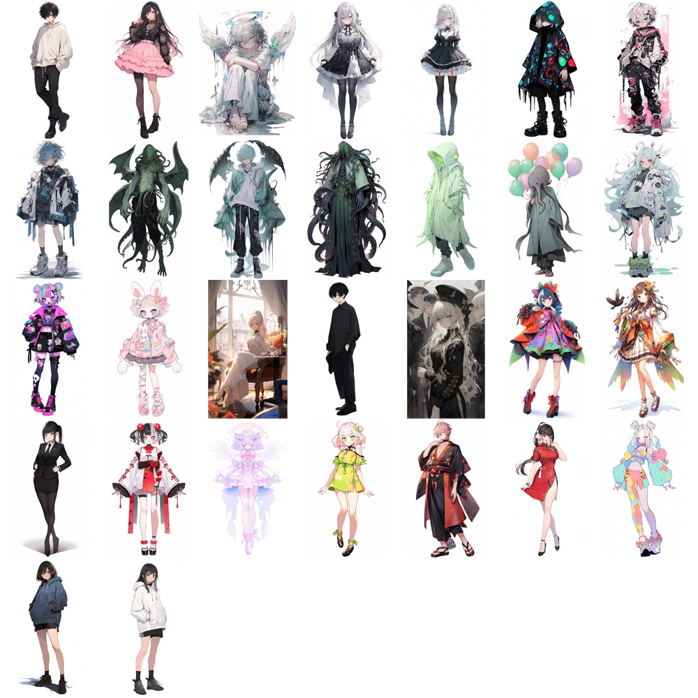 立ち絵素材 わけあり 詰め合わせ100枚セット⑥