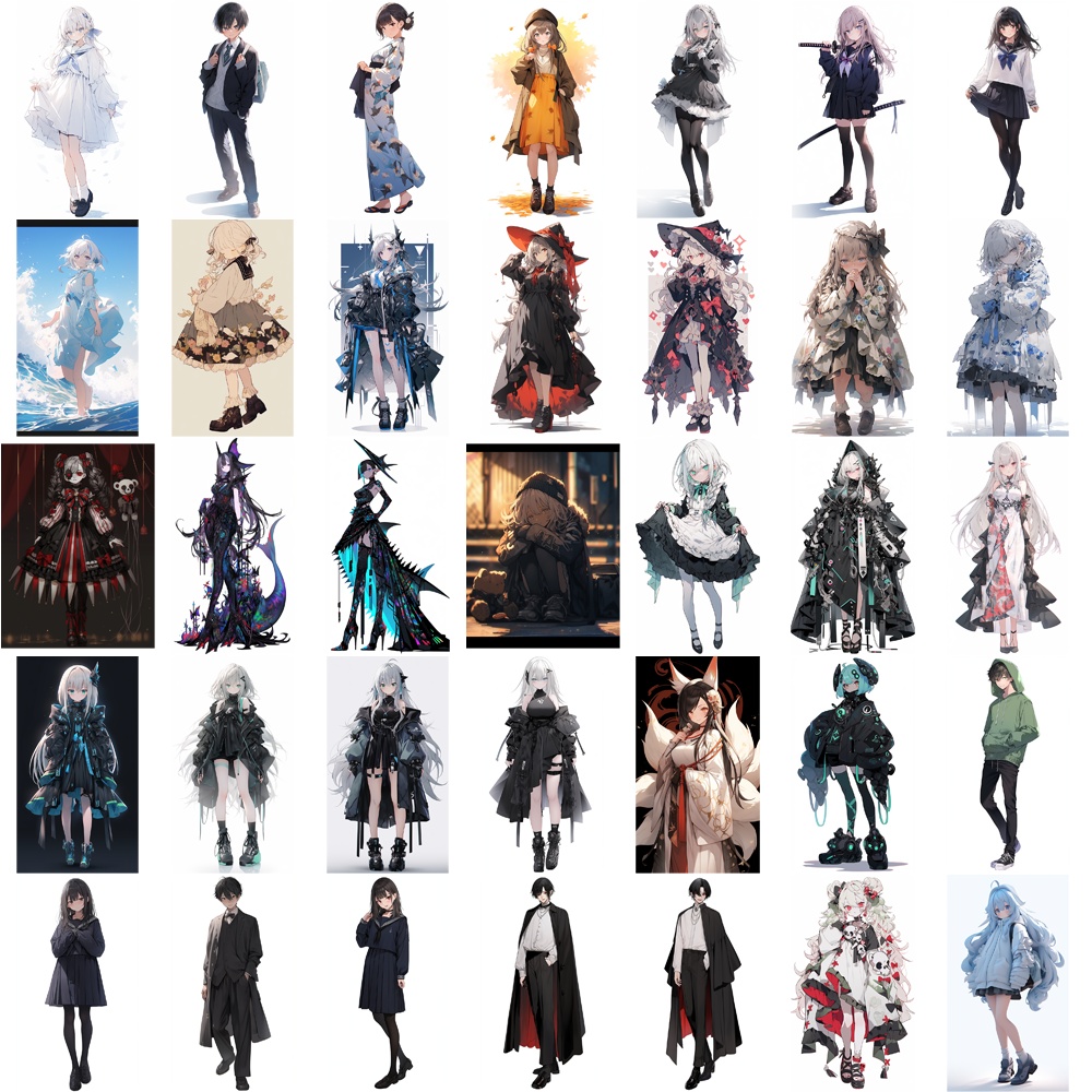 立ち絵素材 わけあり 詰め合わせ100枚セット⑦