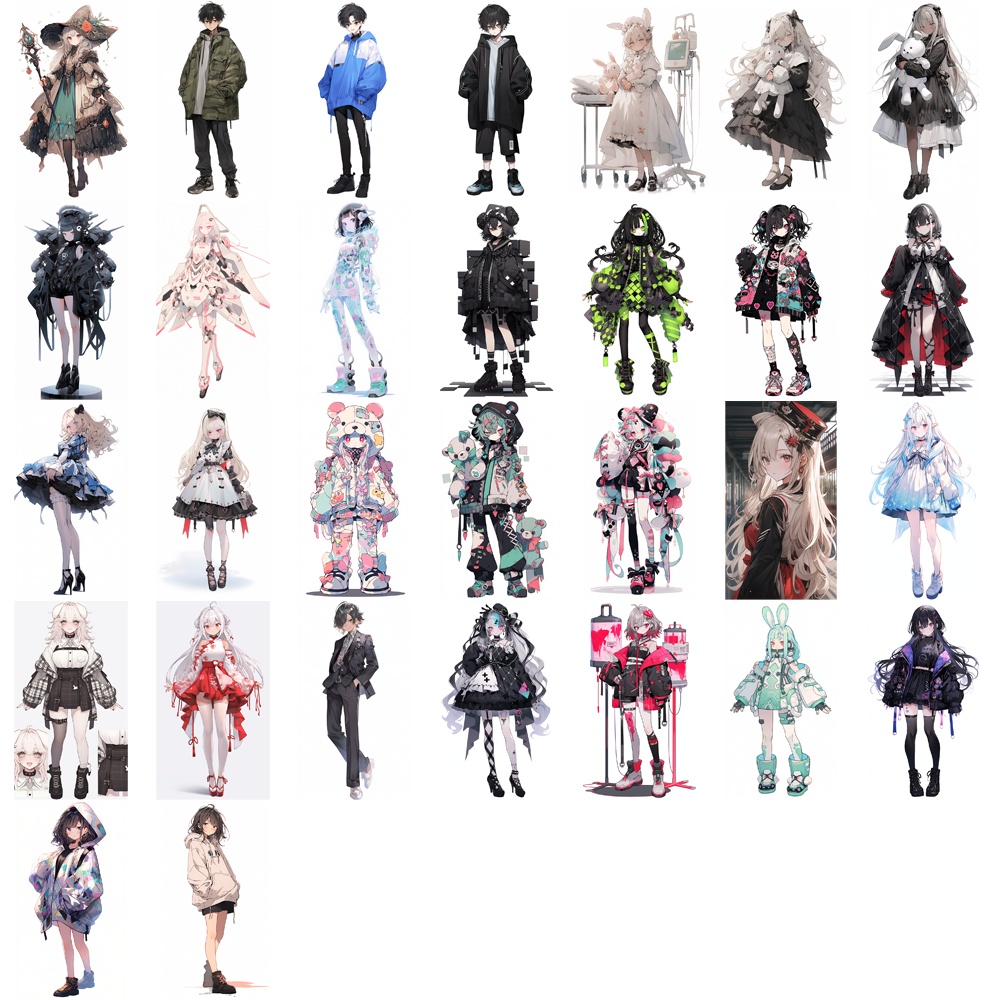 立ち絵素材 わけあり 詰め合わせ100枚セット⑧