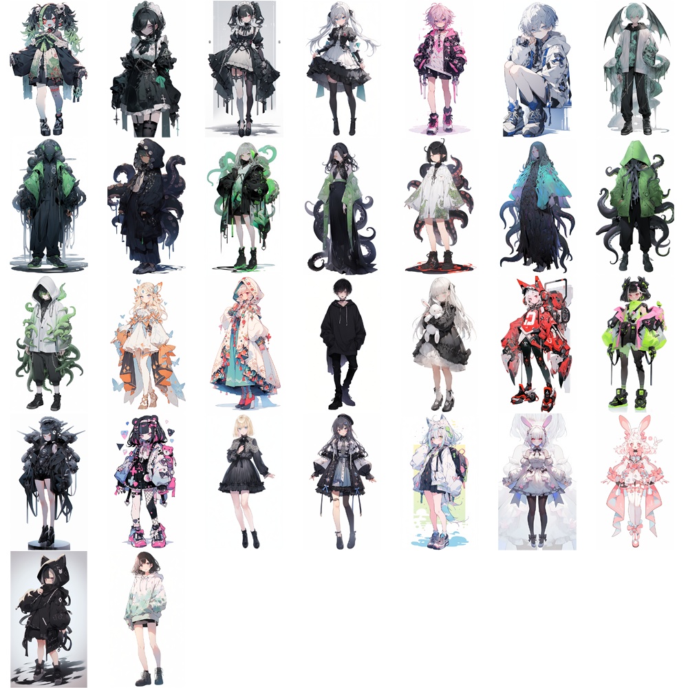 立ち絵素材 わけあり 詰め合わせ100枚セット⑨