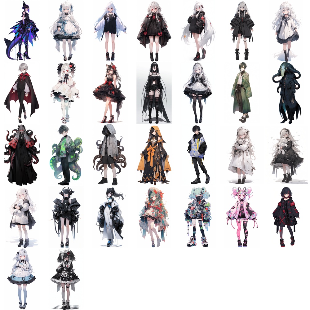 立ち絵素材 わけあり 詰め合わせ100枚セット⑩