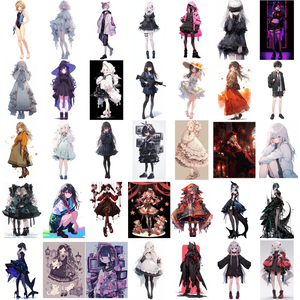 【無料あり】お得な60%オフ! 立ち絵素材 わけあり 詰め合わせ1000枚セット