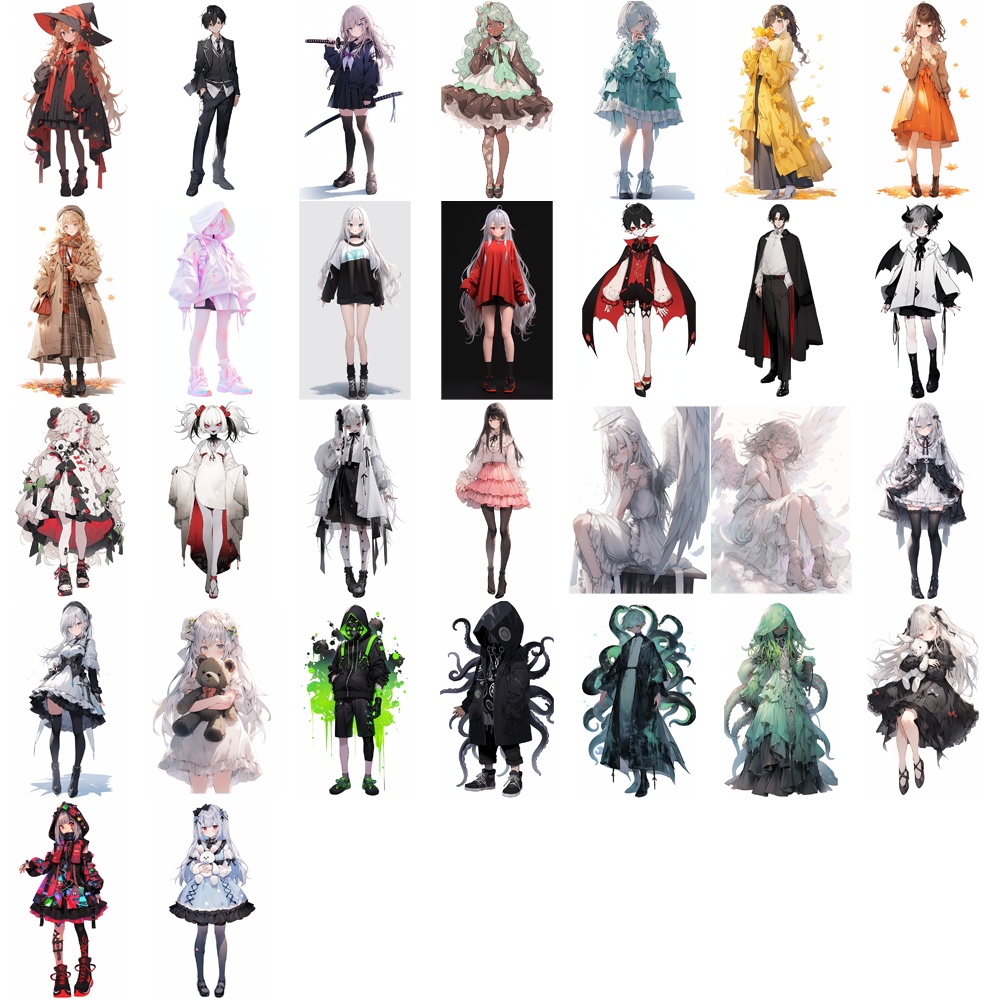 【無料あり】お得な60%オフ! 立ち絵素材 わけあり 詰め合わせ1000枚セット