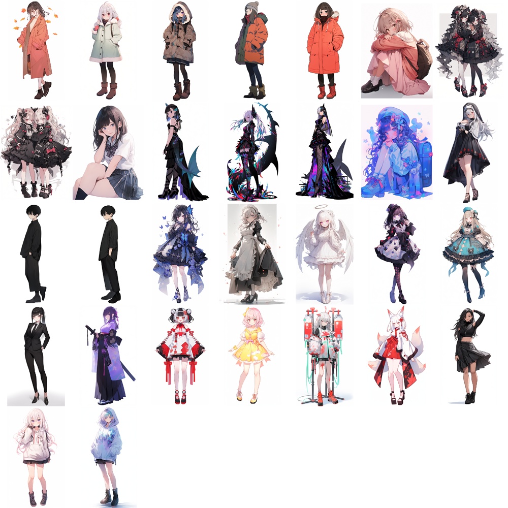 【無料あり】お得な60%オフ! 立ち絵素材 わけあり 詰め合わせ1000枚セット