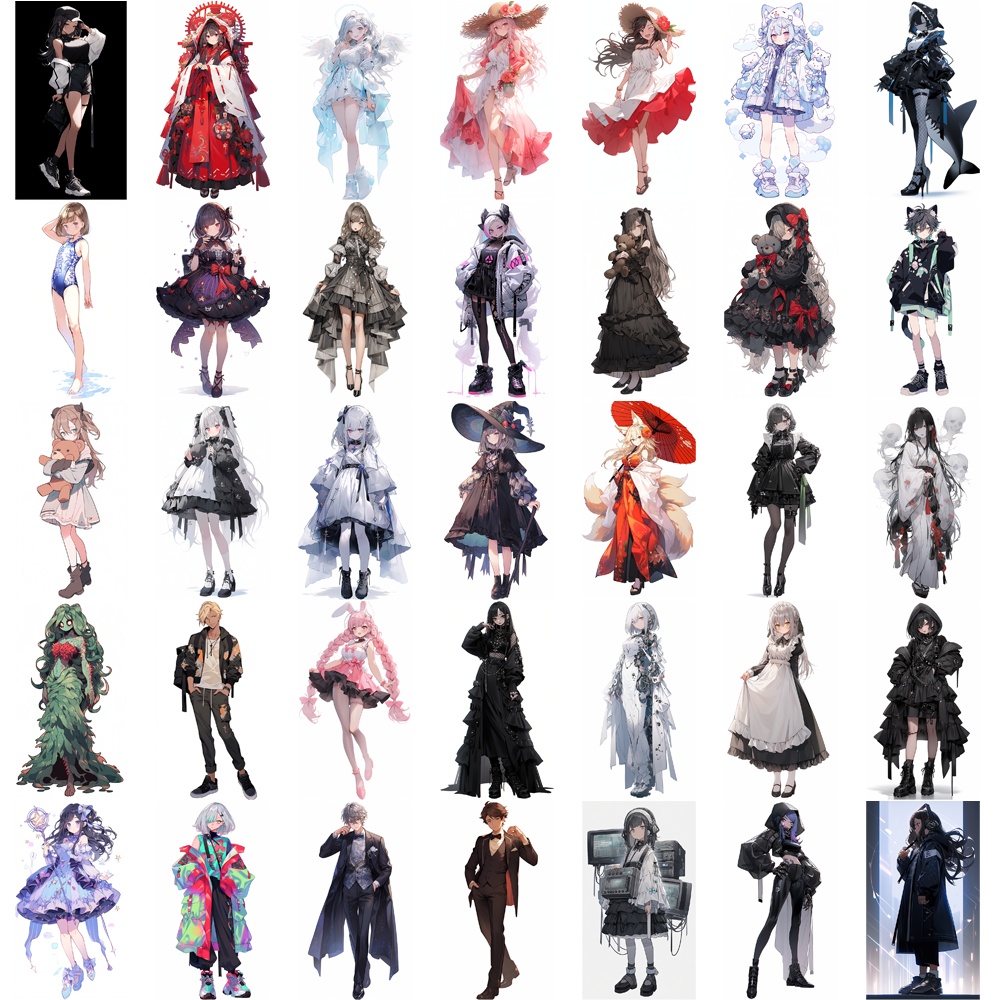 【無料あり】お得な60%オフ! 立ち絵素材 わけあり 詰め合わせ1000枚セット