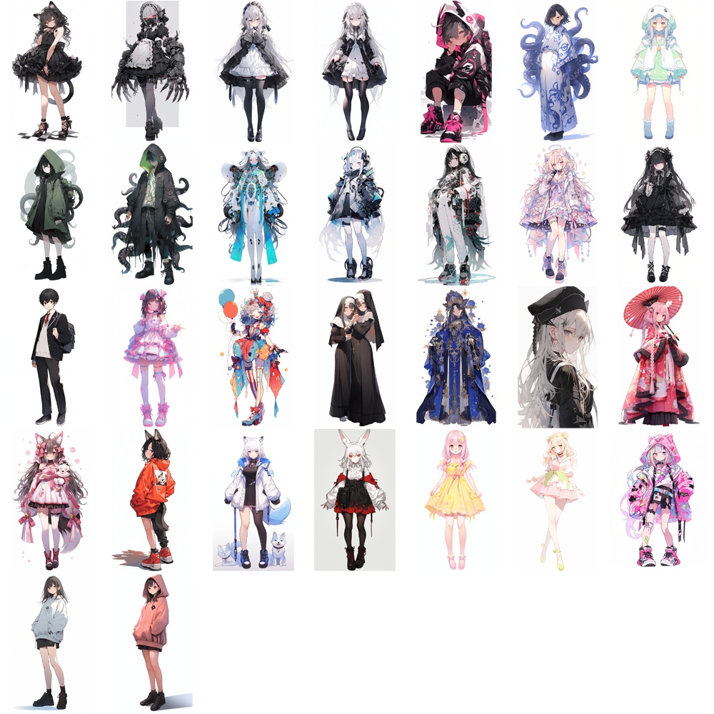 【無料あり】お得な60%オフ! 立ち絵素材 わけあり 詰め合わせ1000枚セット