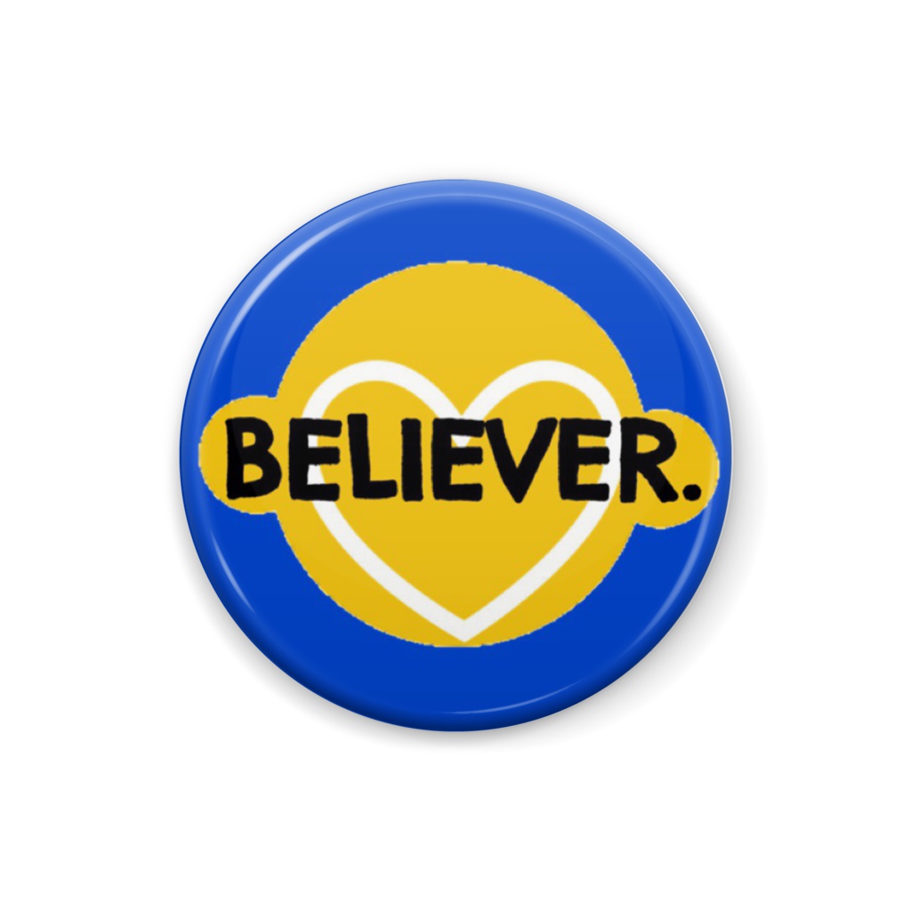 BELIEVER.缶バッチ(青)