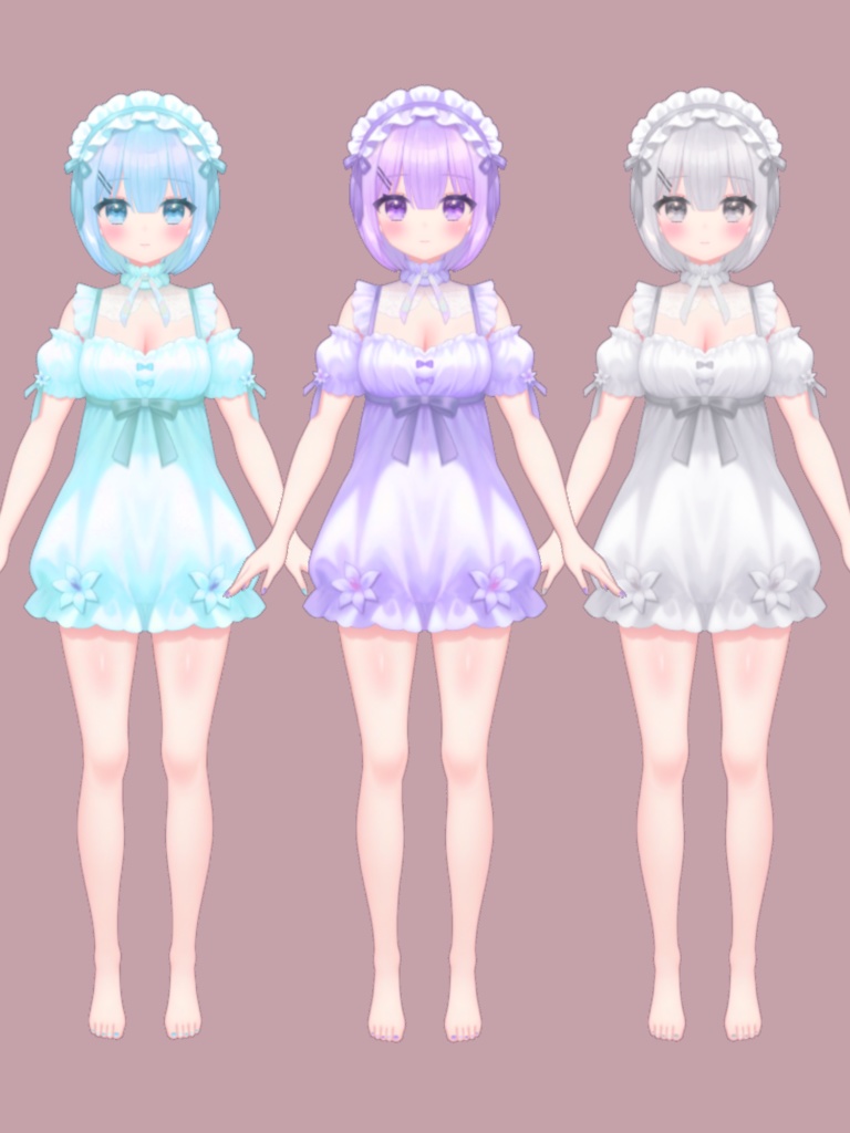 【限定1点】リップシンク対応!フリルが可愛い女の子【VTS対応】