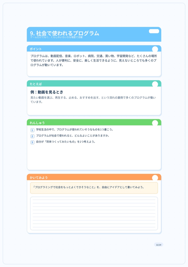 中学生のための はじめてのプログラミングワークブック