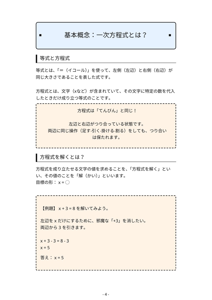 中学数学 一次方程式 完全マスターBOOK 〜基礎から文章題までこれ1冊!〜