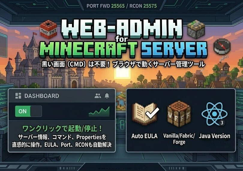 Minecraftサーバー Web管理ツール
