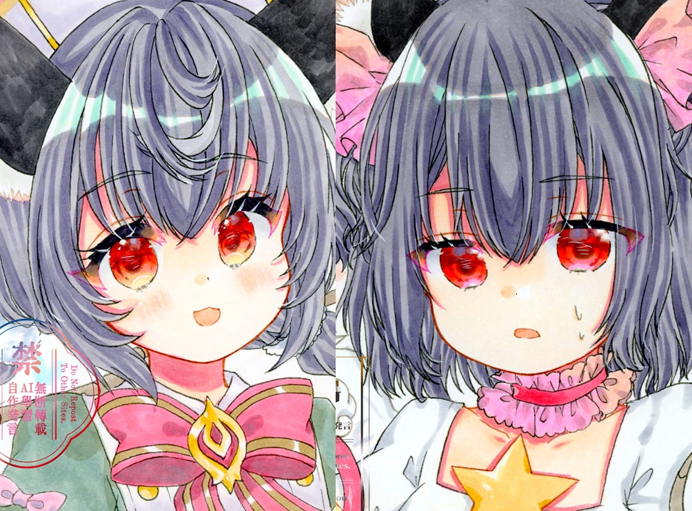 手描きイラスト♡♥東方Project◎ナズーリン　小色紙　シグウィンコスプレ/カードキャプターさくらコスプレ