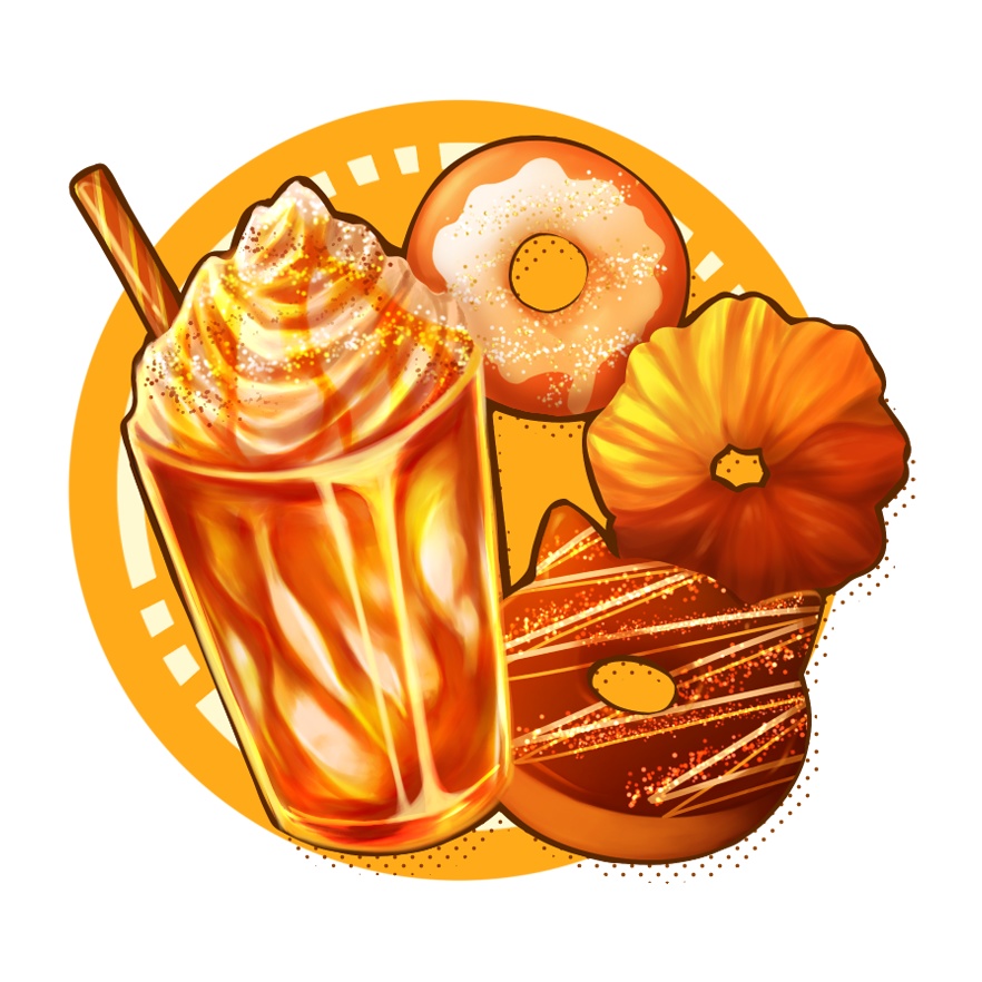 ステッカー(ドーナツ＆フラペチーノ)
