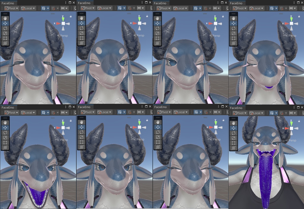 レーナーちゃんの舌アニメーションとか