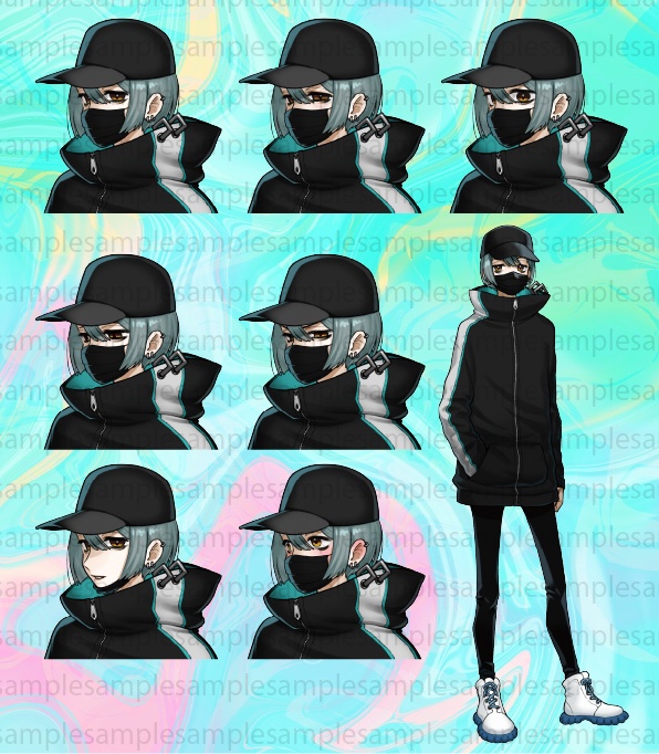 【表情7種】中性的キャラの立ち絵素材セット