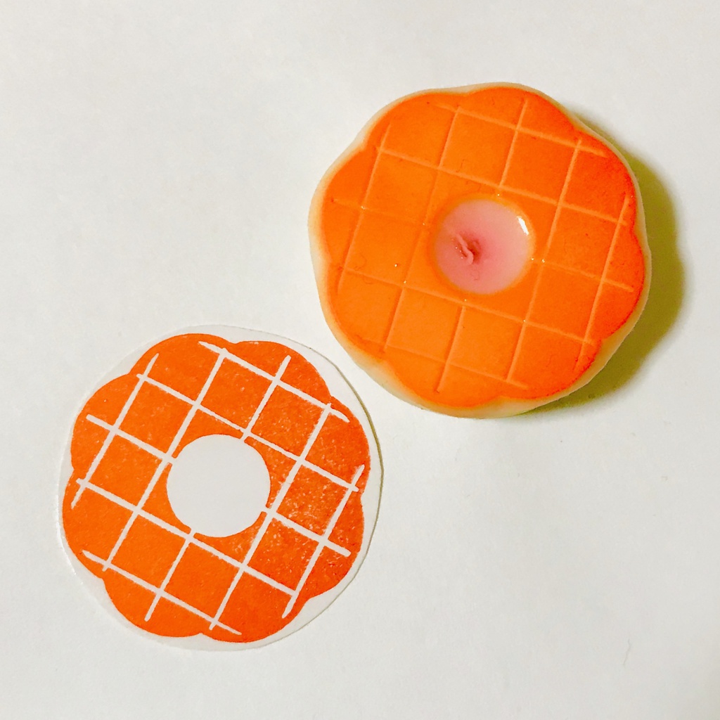 バターキャラメルビスケット F 245 Candy Store 消しゴムはんこ コハナチナミの消しゴムはんこ Booth