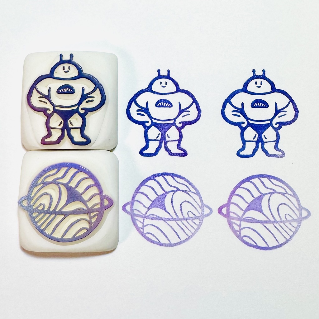 どっしり宇宙人【キントーはんこ2コセット】